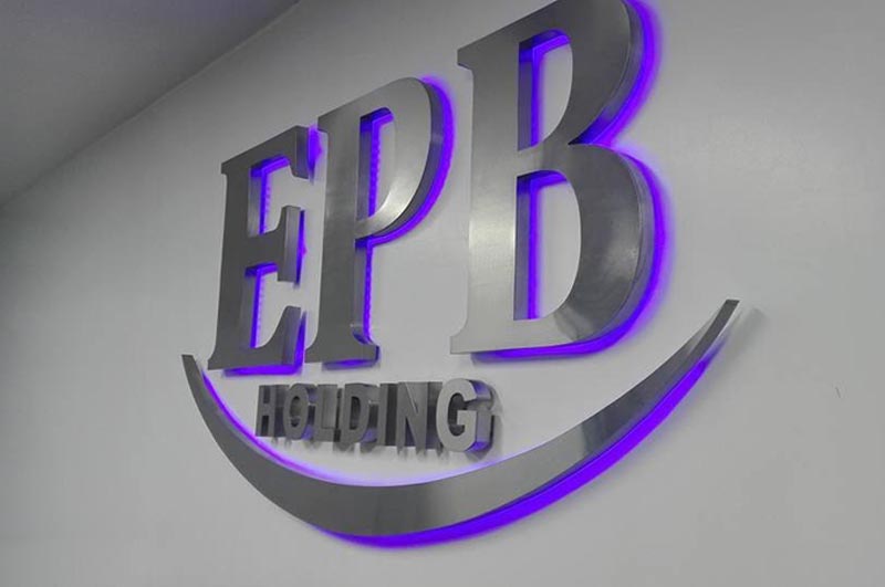 Logo en Acero Inoxidable Iluminado EPB